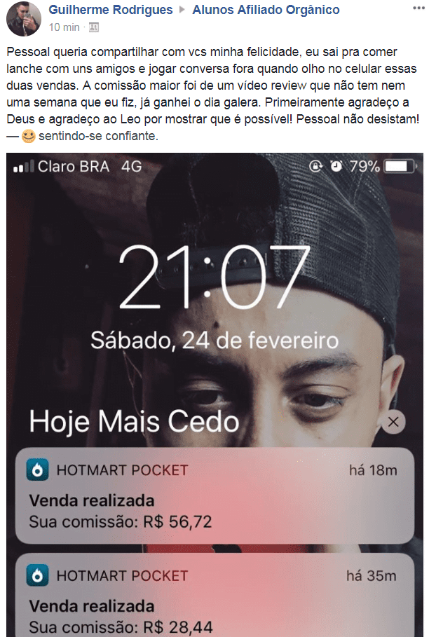 resultado Curso De Marketing Digital Para Afiliados Leonardo David