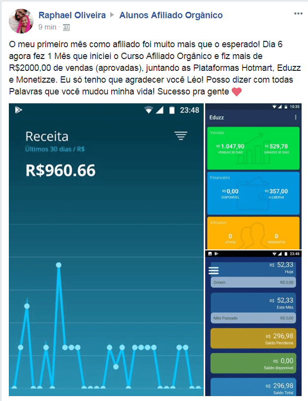 Curso do Leonardo David depoimento