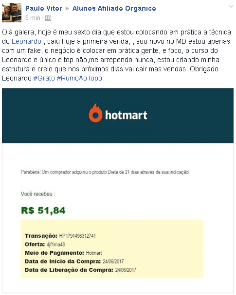 curso afiliado orgânico 2.0 leonardo david resultado