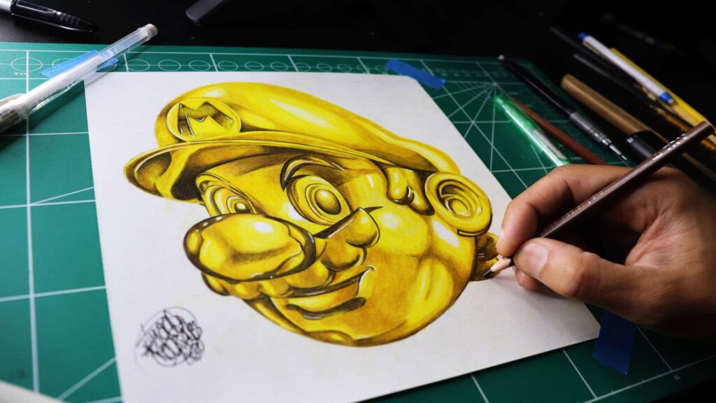 Pintura Dourada e Metálica - Desenhando sem Dom - Curso de Desenho
