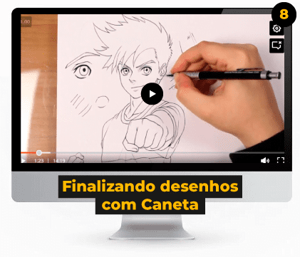 Finalizando desenhos com Caneta