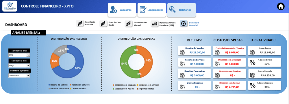 Controle Financeiro Empresarial: Planilha Excel Baixar Download