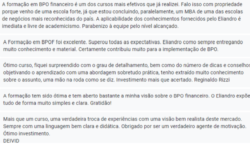 Formação em BPO Financeiro Como Funciona