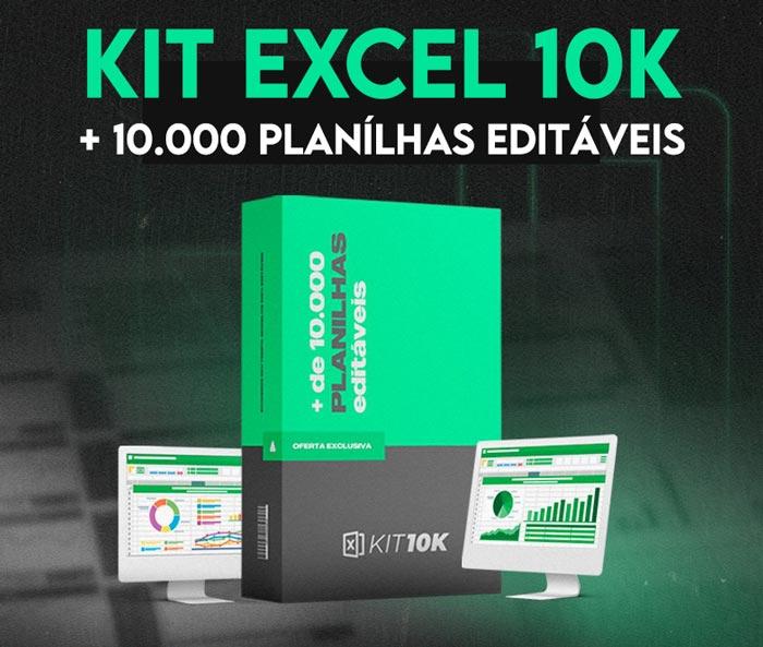 Kit Excel 10K Planilhas Editáveis