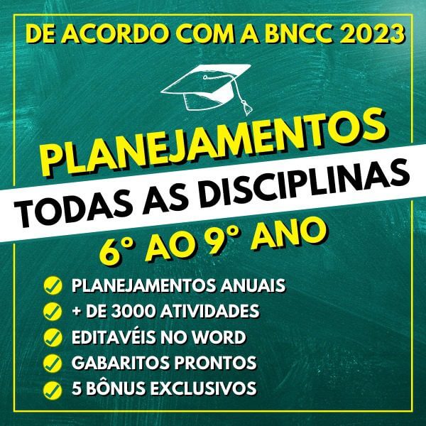 Planejamentos do 6º ao 9º ano - BNCC 2023