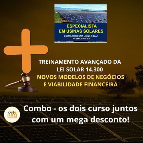 Especialista Usinas Solares e Treinamento Avançado da Lei Solar 14.300