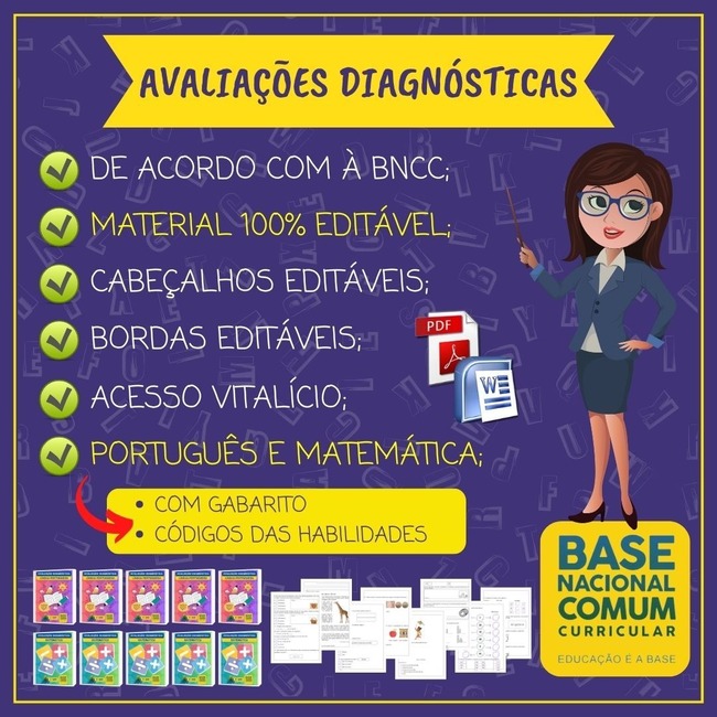 Avaliação Diagnóstica 1º ao 5º ano - KIT SÓ ESCOLA