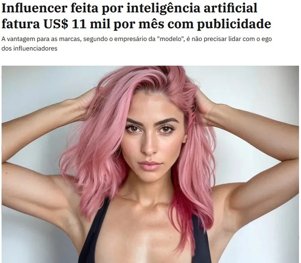 influenciadoras digitais inteligência artificial IA
