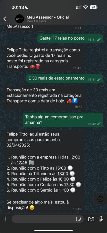 Meu Assessor - Plataforma de assessores no WhatsApp