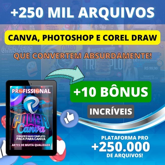 Pack Canva Pro - Mais de 250 Mil Arquivos Editáveis