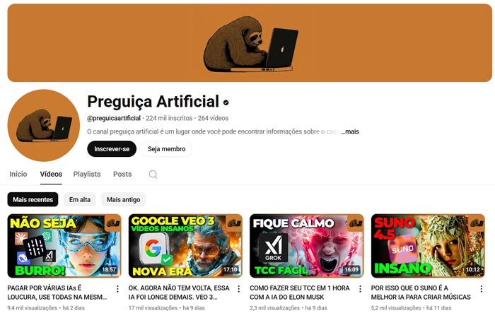 Canal Preguiça Artificial